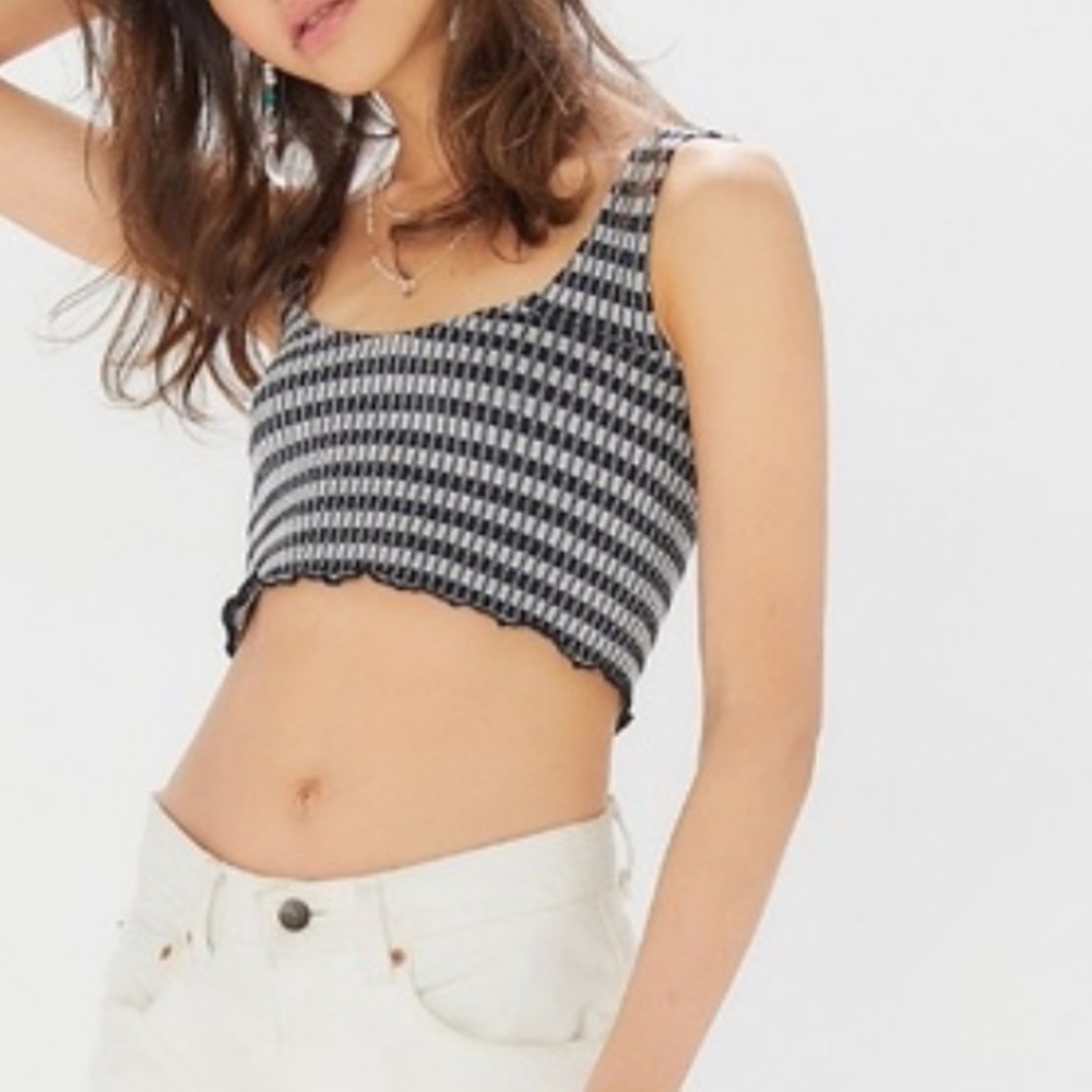 Urban Outfitters Seamless Puckered Cropped Tank